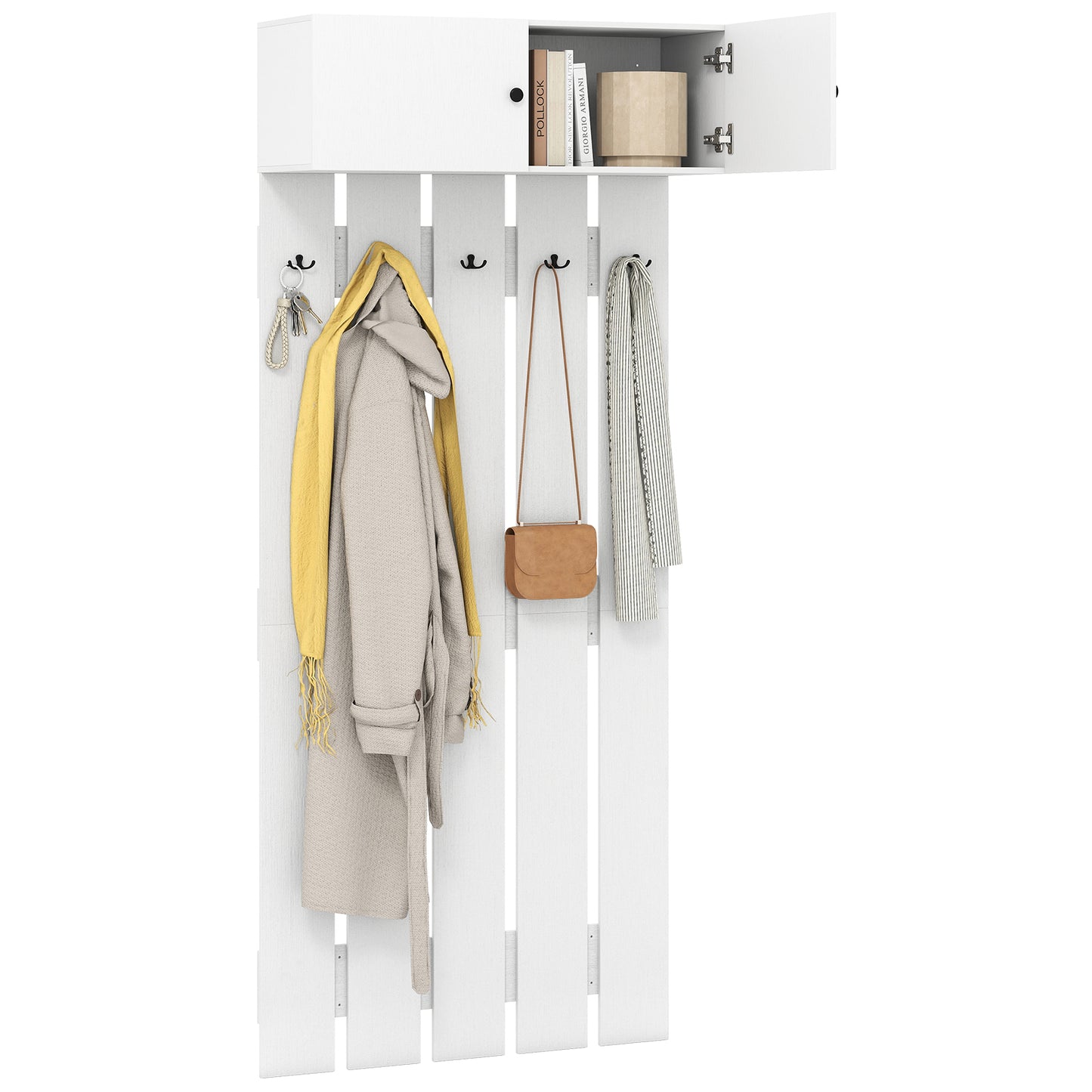 Wall Mounted Coat Rack, White Coat Racks & Hall Trees at Gallery Canada