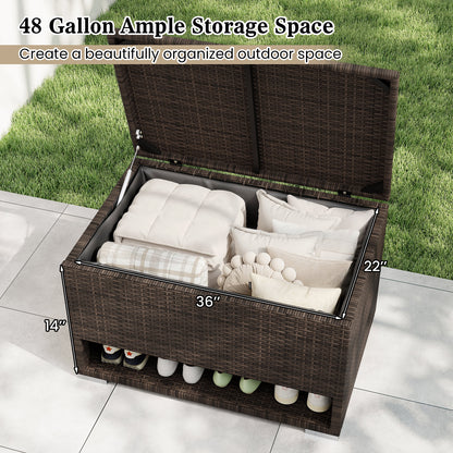 Rattan Storage Bin, Waterproof Liner, Patio Cushions, Brown Sheds & Outdoor Storage at Gallery Canada