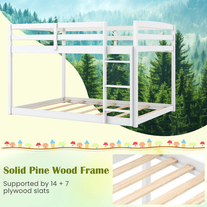 Full Over Full Bunk Bed, Low To Ground, White Bunk Bed Frame at Gallery Canada