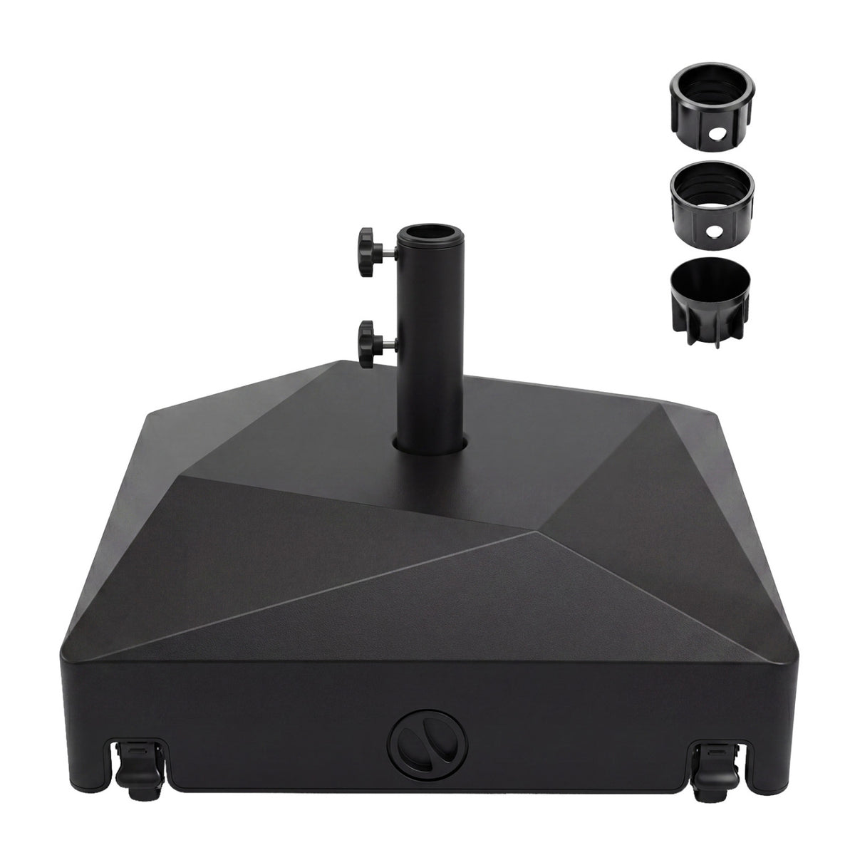 154lbs Mobile Fillable Patio Umbrella Base, 4 Wheels Outdoor Umbrella Bases at Gallery Canada