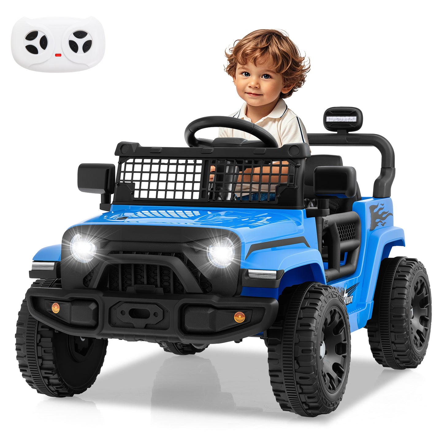 12V Kids Ride On Truck Car, Battery Powered Electric Vehicle, Navy Powered Ride On Toys at Gallery Canada