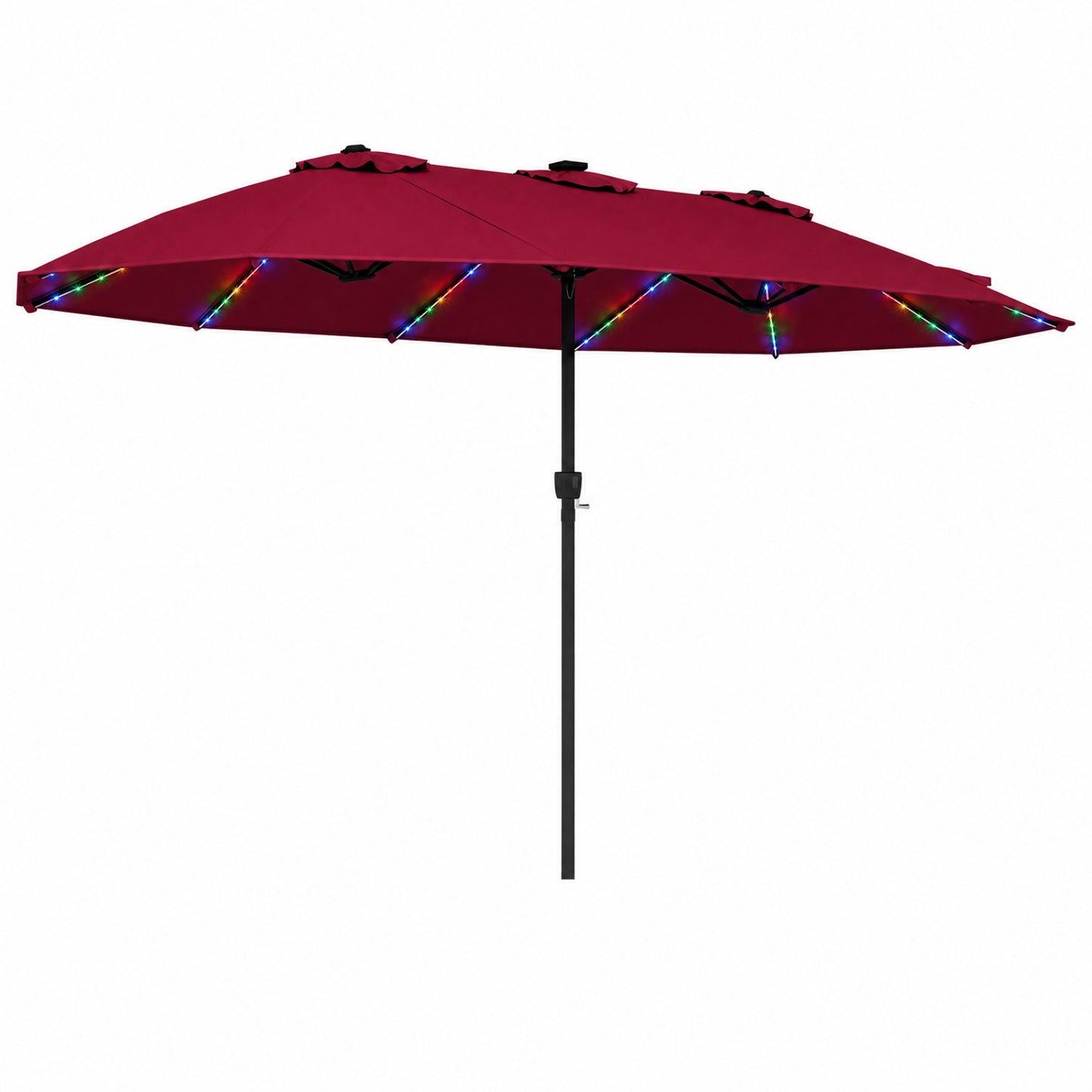 15.5FT Extra-Large Patio Umbrella, 12 Metal Ribs, Red Outdoor Umbrellas at Gallery Canada