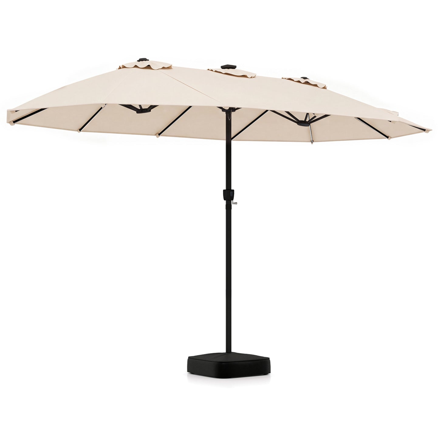 15.5FT Extra-Large Patio Umbrella, 12 Ribs, Beige Outdoor Umbrellas at Gallery Canada