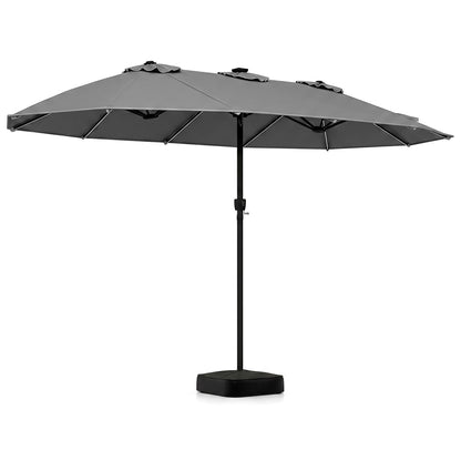15.5FT Extra-Large Patio Umbrella, Gray Outdoor Umbrellas at Gallery Canada