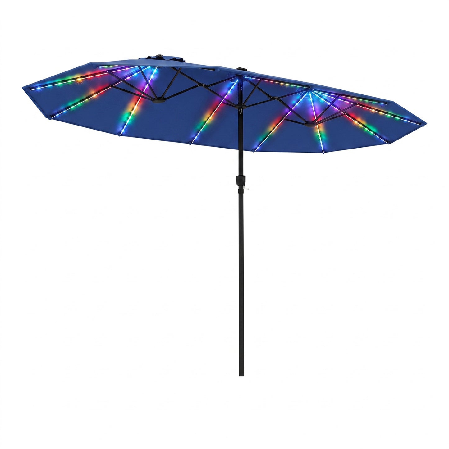 Extra-Large Patio Umbrella 12 Ribs, Blue