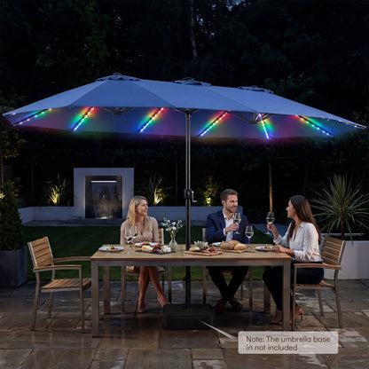 Extra-Large Patio Umbrella 12 Ribs, Blue