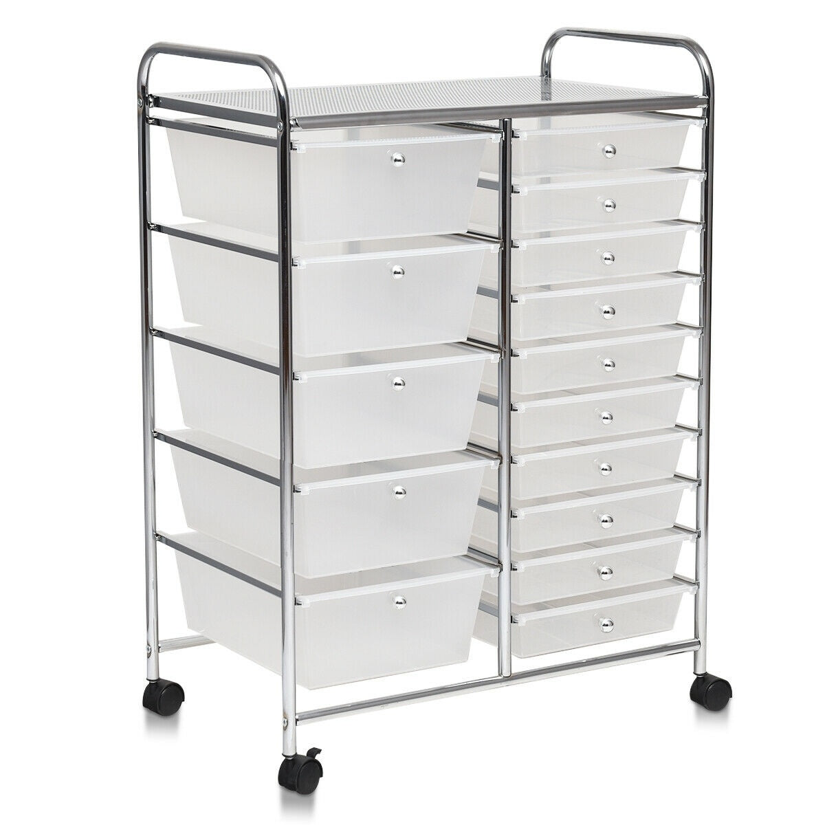 15-Drawer Rolling Organizer Cart, Transparent File Cabinets at Gallery Canada
