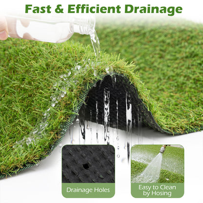 15 x 7 Feet Artificial Turf Rug with Low 0.75 inch Pile Height Decorative Fencing & Flooring at Gallery Canada