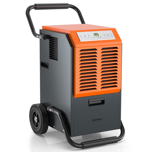 163 Pints Commercial Dehumidifier with Drain Hose, Gray Dehumidifiers Gray at Gallery Canada