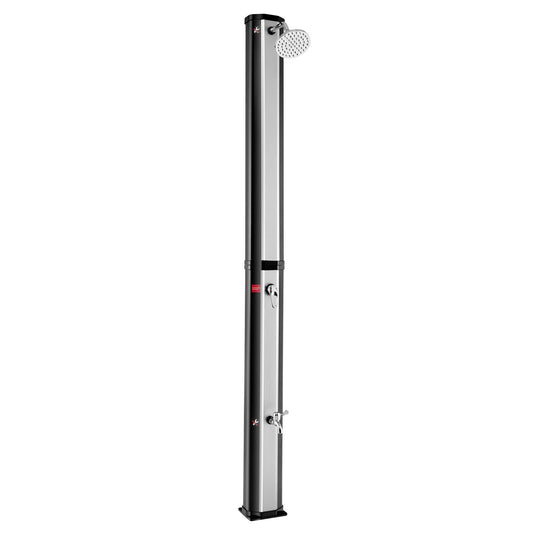 7.2 Feet 9.3 Gallon Solar Shower, Adjustable Head, Foot Tap, Black Portable Toilets & Showers Black at Gallery Canada