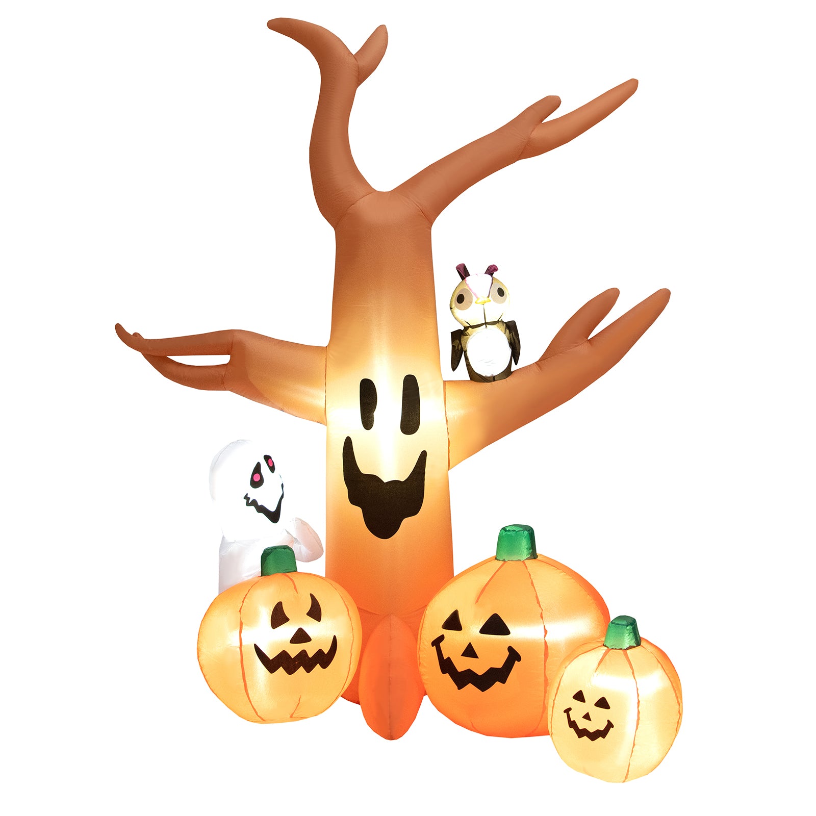 8 Feet Halloween Inflatable Dead Tree, LED Lights, Orange Halloween at Gallery Canada