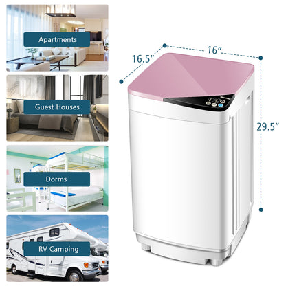 Full Automatic Washing Machine, 7.7 lbs, Washer Spinner Germicidal, Pink Washing Machines at Gallery Canada