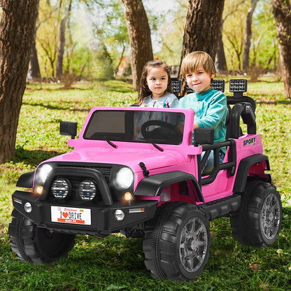 12V 2-Seater Ride On Car Truck With Remote Control, Storage Room, Pink Powered Ride On Toys at Gallery Canada