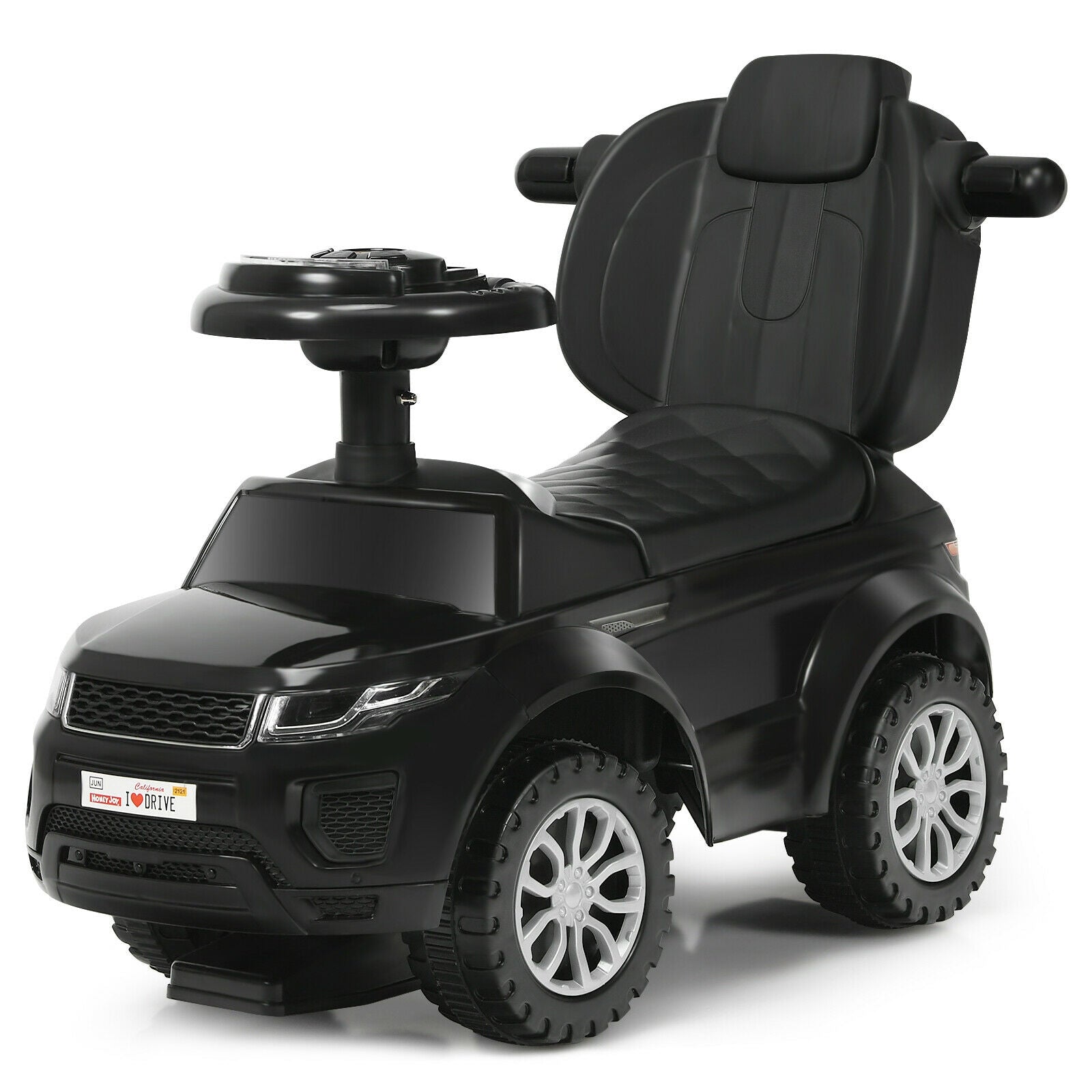 3 In 1 Ride On Push Car, Toddler Stroller Sliding Car With Music, Black Push & Pedal Ride On Toys at Gallery Canada