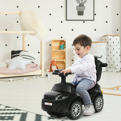 3 In 1 Ride On Push Car, Toddler Stroller Sliding Car With Music, Black Push & Pedal Ride On Toys at Gallery Canada