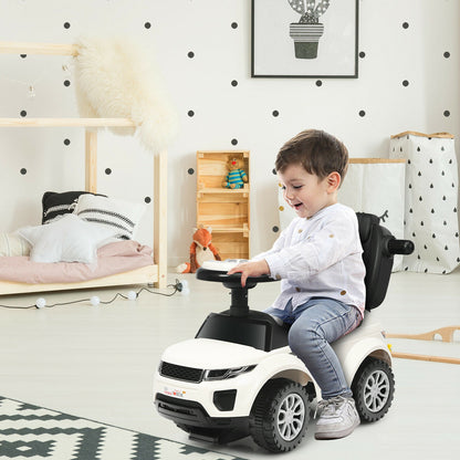 3 In 1 Ride On Push Car, Toddler Stroller, Sliding Car With Music, White Push & Pedal Ride On Toys at Gallery Canada