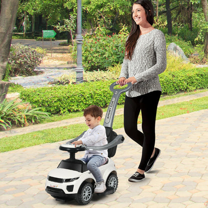 3 In 1 Ride On Push Car, Toddler Stroller, Sliding Car With Music, White Push & Pedal Ride On Toys at Gallery Canada