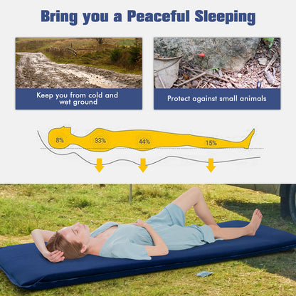 Self-Inflating Lightweight Folding Foam Sleeping Cot, Blue Air Mattresses & Sleeping Bags at Gallery Canada