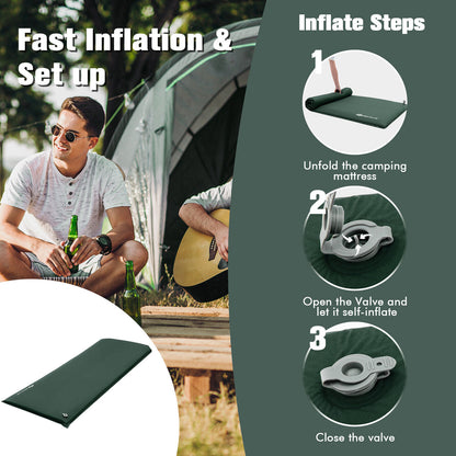 Self-Inflating Lightweight Folding Foam Sleeping Cot, Green Air Mattresses & Sleeping Bags at Gallery Canada