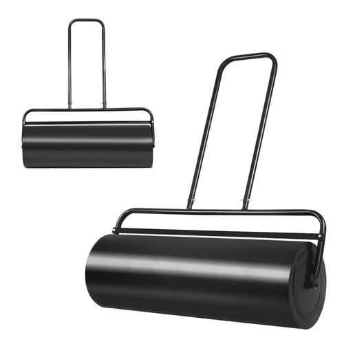 36 x 12 Inch Tow Lawn Roller, Water Filled Metal Push Roller, Black