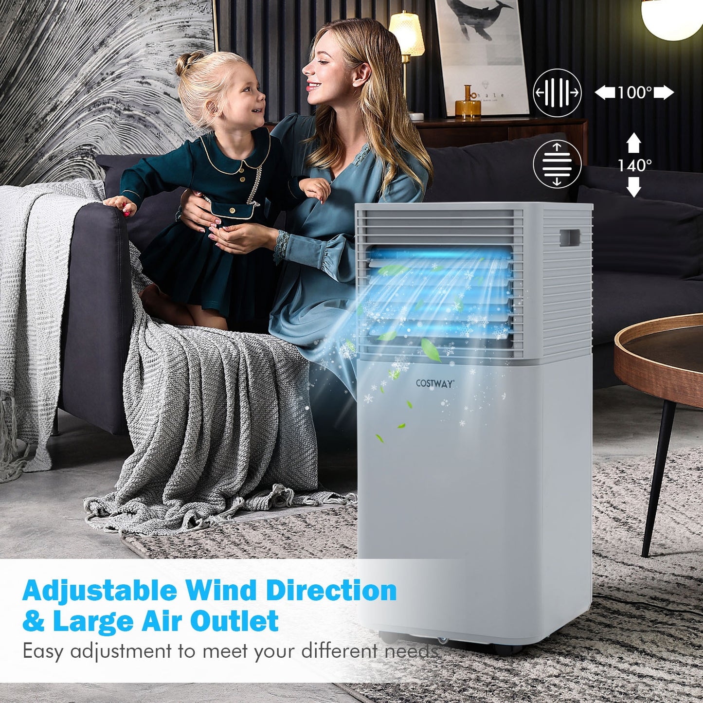 8000 BTU Air Cooler, Dehumidifier, Fan Mode, Gray Portable Air Conditioners at Gallery Canada