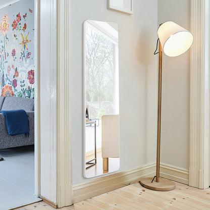 Frameless Wall Mountable Floor Mirror, Full Length, White Floor Mirrors at Gallery Canada