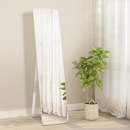 Frameless Wall Mountable Floor Mirror, Full Length, White Floor Mirrors at Gallery Canada