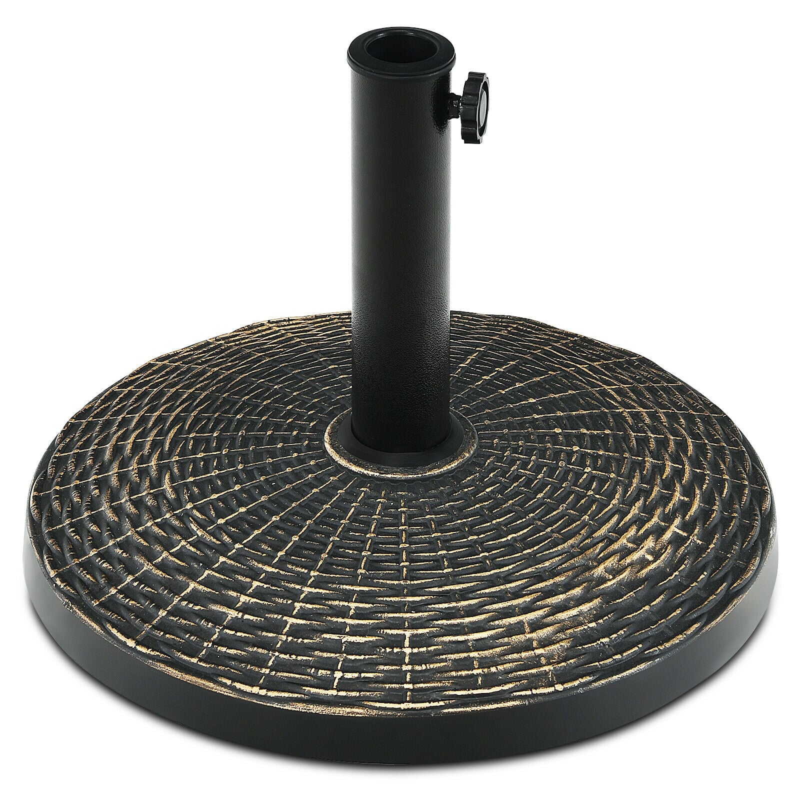 27 lbs Patio Market Umbrella Base Stand, Bronze Outdoor Umbrella Bases Bronze at Gallery Canada