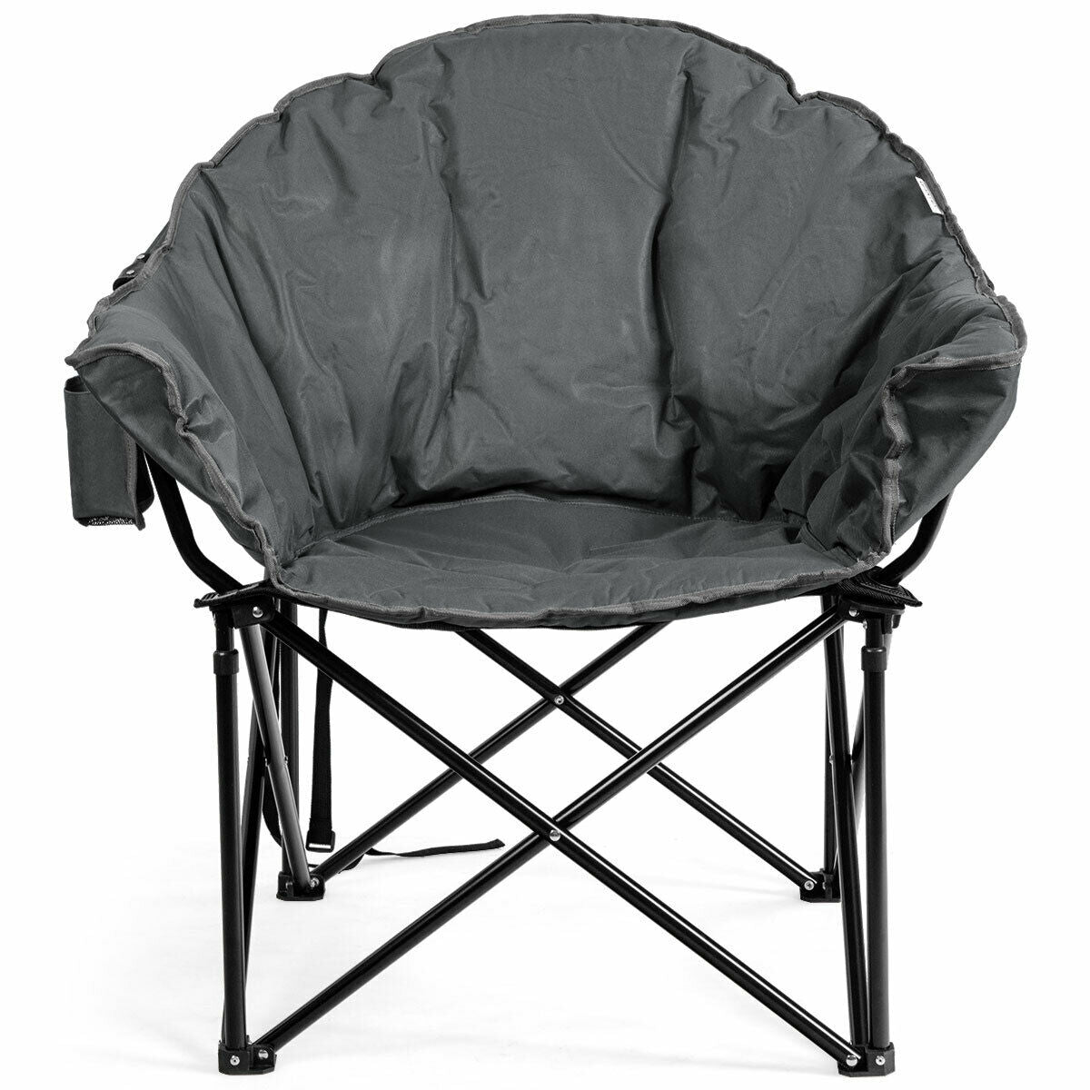 Folding Camping Moon Chair, Padded With Carrying Bag, Gray Camping Furniture at Gallery Canada