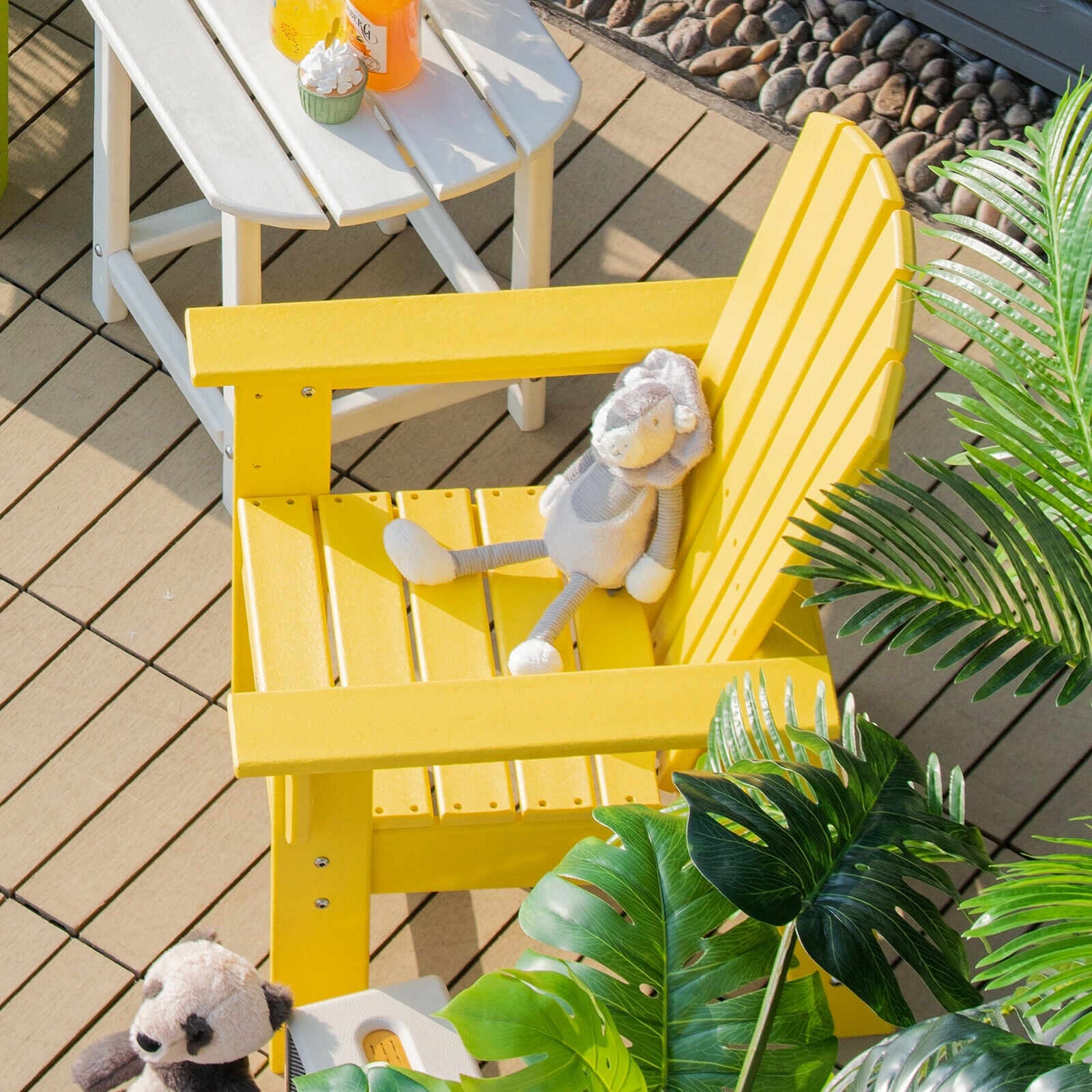Kids Adirondack Chair, Ergonomic Backrest, Yellow Kids Chairs & Seating at Gallery Canada