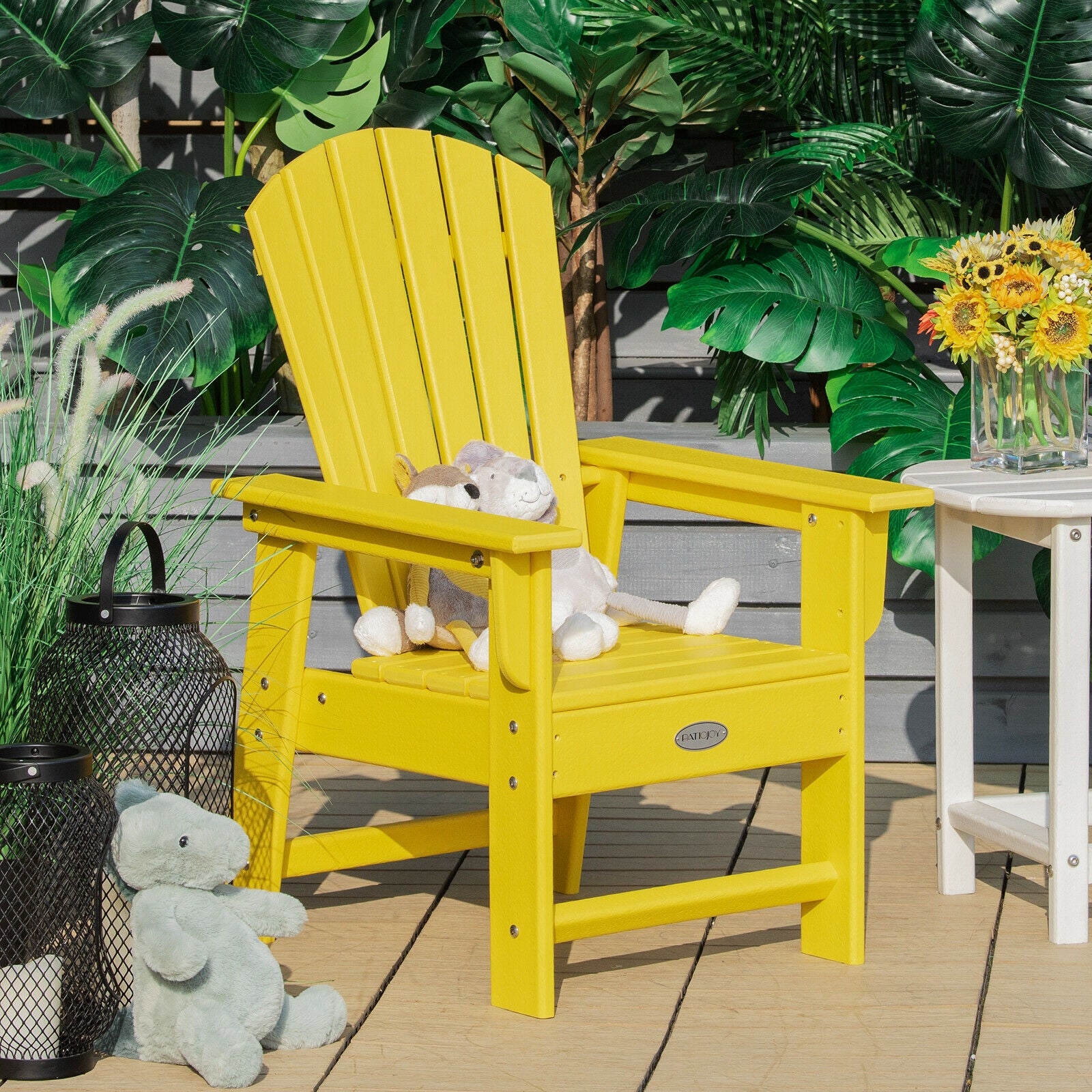 Kids Adirondack Chair, Ergonomic Backrest, Yellow Kids Chairs & Seating at Gallery Canada