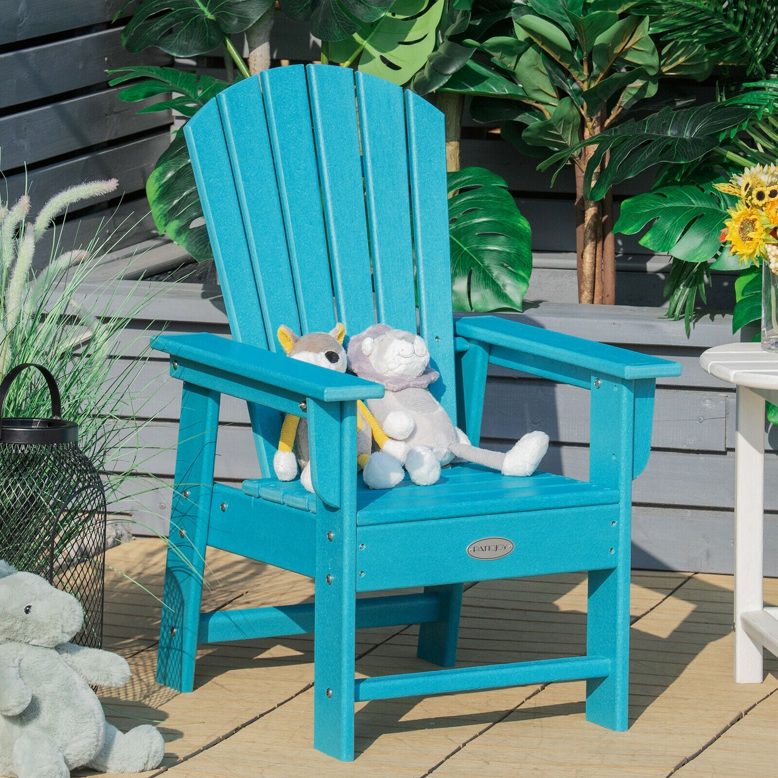 Kids Adirondack Chair, Ergonomic Backrest, Turquoise Kids Chairs & Seating at Gallery Canada