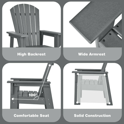 Kids' Adirondack Chair, Ergonomic Backrest, Gray Kids Chairs & Seating at Gallery Canada