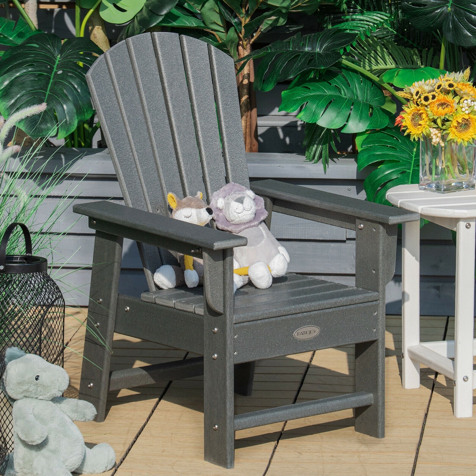 Kids' Adirondack Chair, Ergonomic Backrest, Gray Kids Chairs & Seating at Gallery Canada