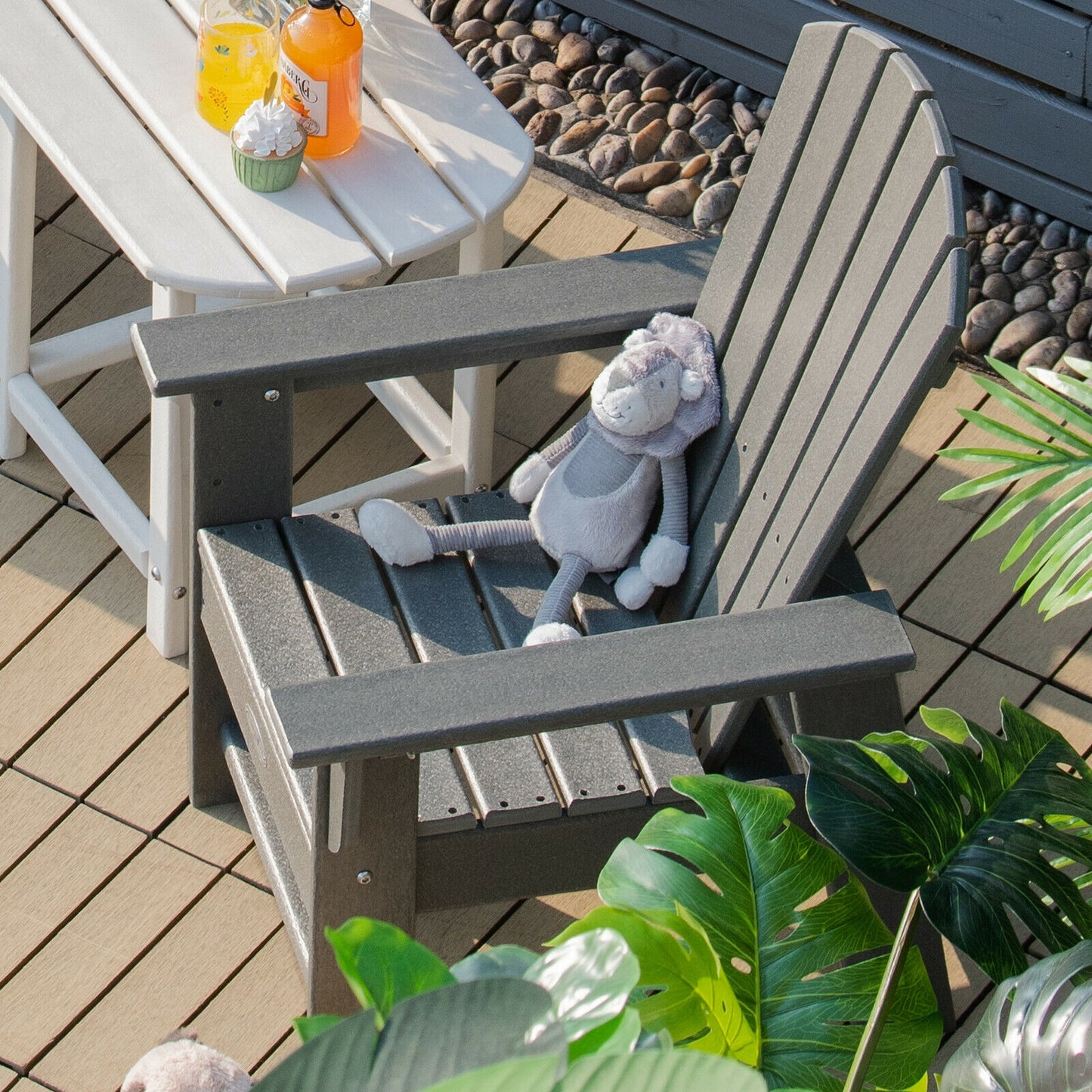 Kids' Adirondack Chair, Ergonomic Backrest, Gray Kids Chairs & Seating at Gallery Canada
