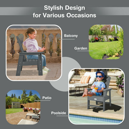 Kids' Adirondack Chair, Ergonomic Backrest, Gray Kids Chairs & Seating at Gallery Canada