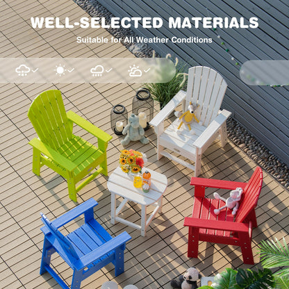 Patio Kids' Adirondack Chair with Ergonomic Backrest, Blue Kids Chairs & Seating at Gallery Canada