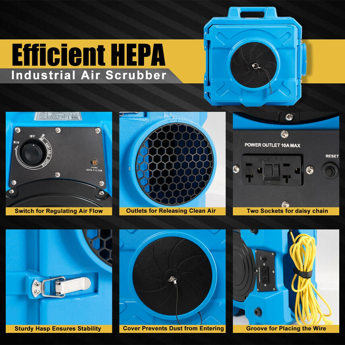 Industrial Air Scrubber, Odor Eliminator, Blue Air Purifiers at Gallery Canada