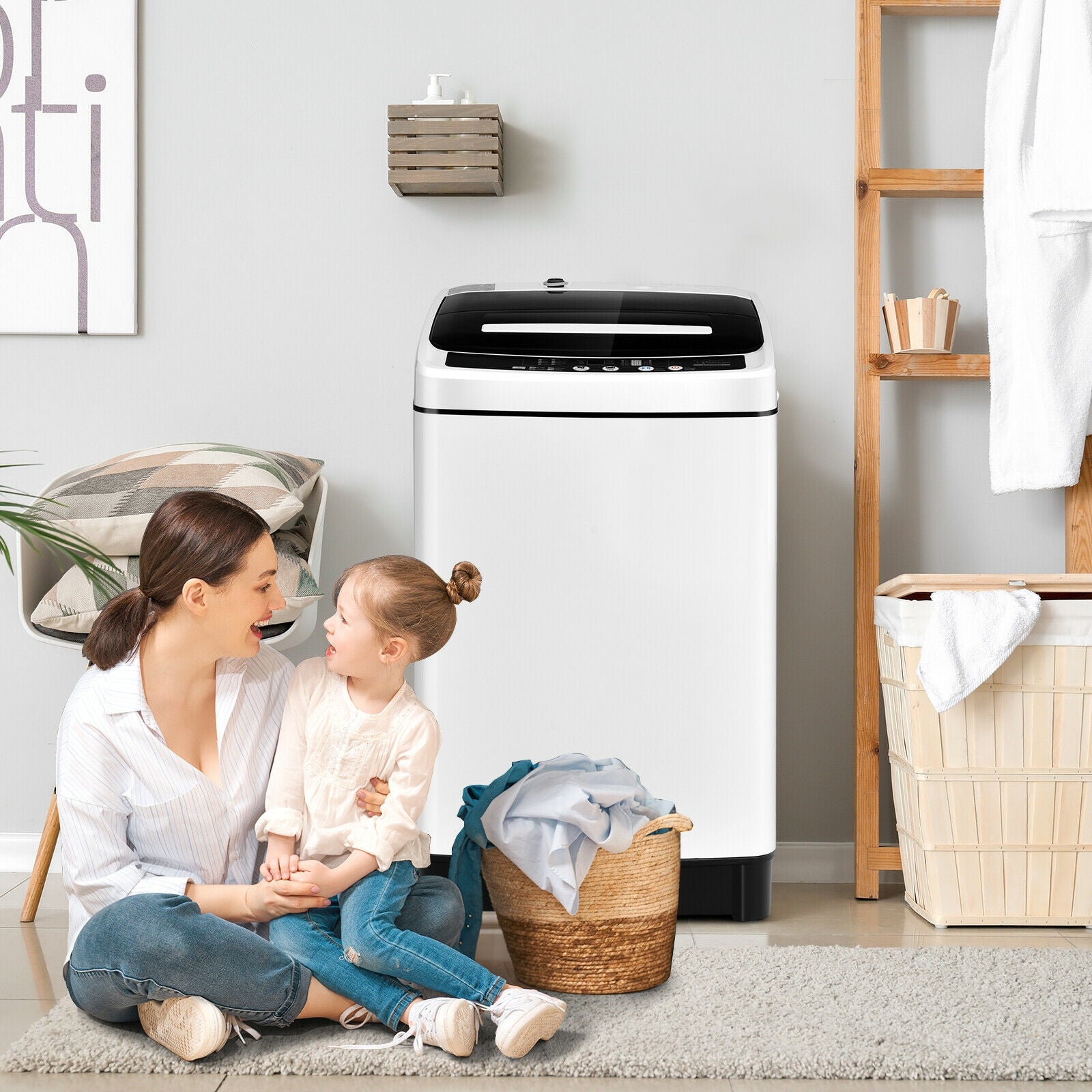 Full Automatic Washing Machine, 1.5 Cubic Feet, 11 LBS, White Washing Machines at Gallery Canada