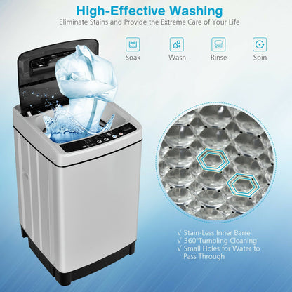 Full Automatic Washing Machine, 1.5 Cu.Ft, 11 LBS, Gray Washing Machines at Gallery Canada