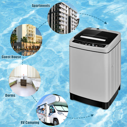 Full Automatic Washing Machine, 1.5 Cu.Ft, 11 LBS, Gray Washing Machines at Gallery Canada