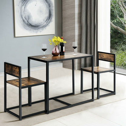 3 Pcs Dining Set, Compact Table and 2 Chairs, Metal Frame, Small Space Dining Room Sets at Gallery Canada
