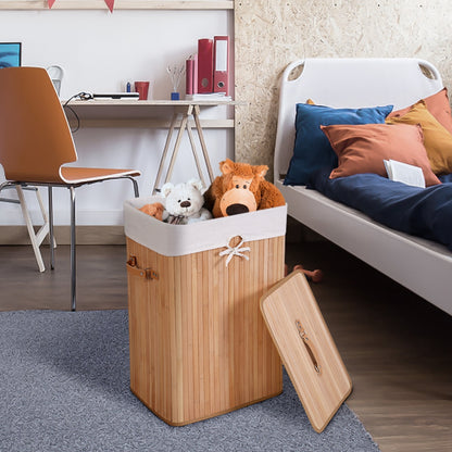 Rectangle Bamboo Laundry Basket, Natural, 3 Color Laundry Baskets at Gallery Canada