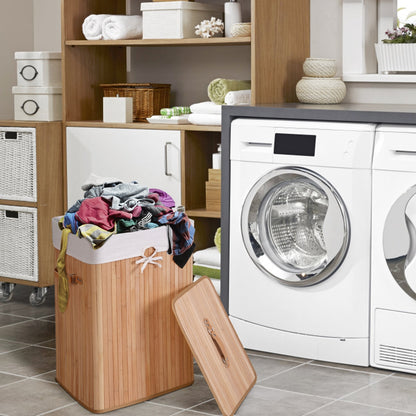 Rectangle Bamboo Laundry Basket, Natural, 3 Color Laundry Baskets at Gallery Canada