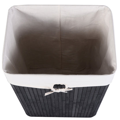Rectangle Bamboo Laundry Basket, 3 Color, Black Laundry Baskets at Gallery Canada