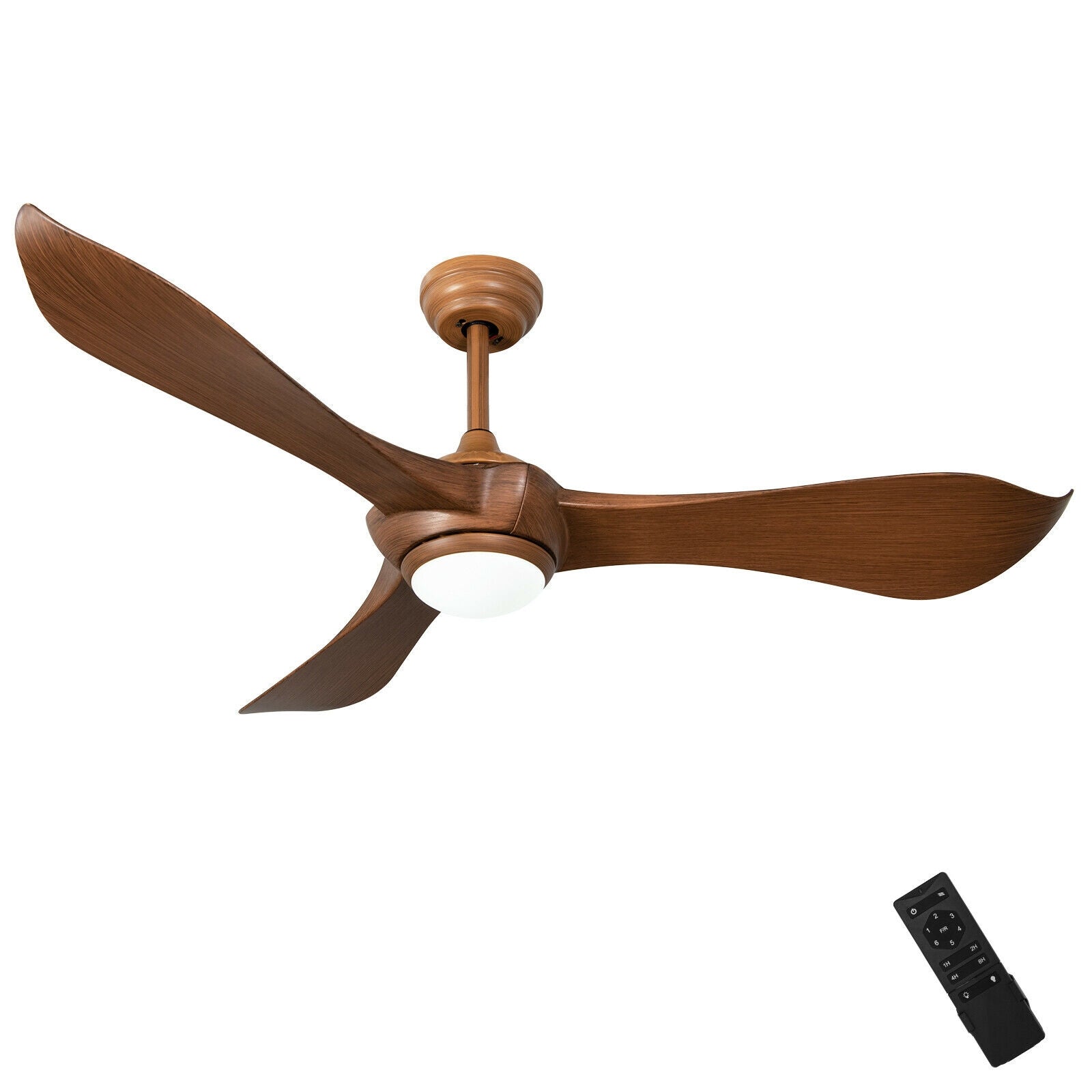 52 Inch Ceiling Fan With Light, Reversible DC Motor, Walnut Ceiling Fans at Gallery Canada
