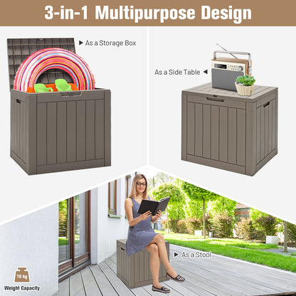 30 Gallon Deck Box, Storage Seating Container, Light Brown Sheds & Outdoor Storage at Gallery Canada