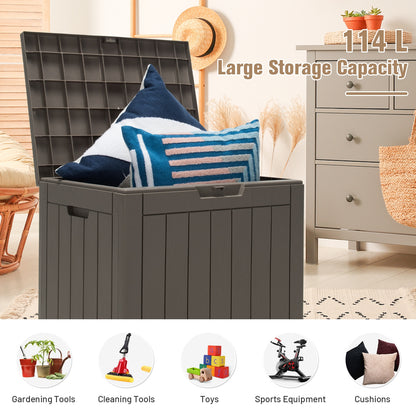 30 Gallon Deck Box, Storage Seating Container, Light Brown Sheds & Outdoor Storage at Gallery Canada