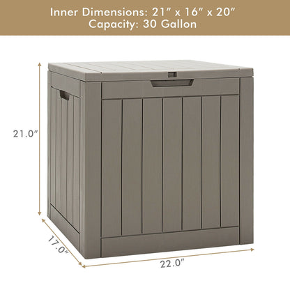30 Gallon Deck Box, Storage Seating Container, Light Brown Sheds & Outdoor Storage at Gallery Canada