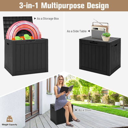 30 Gallon Deck Box, Storage Seating Container, Black Sheds & Outdoor Storage at Gallery Canada